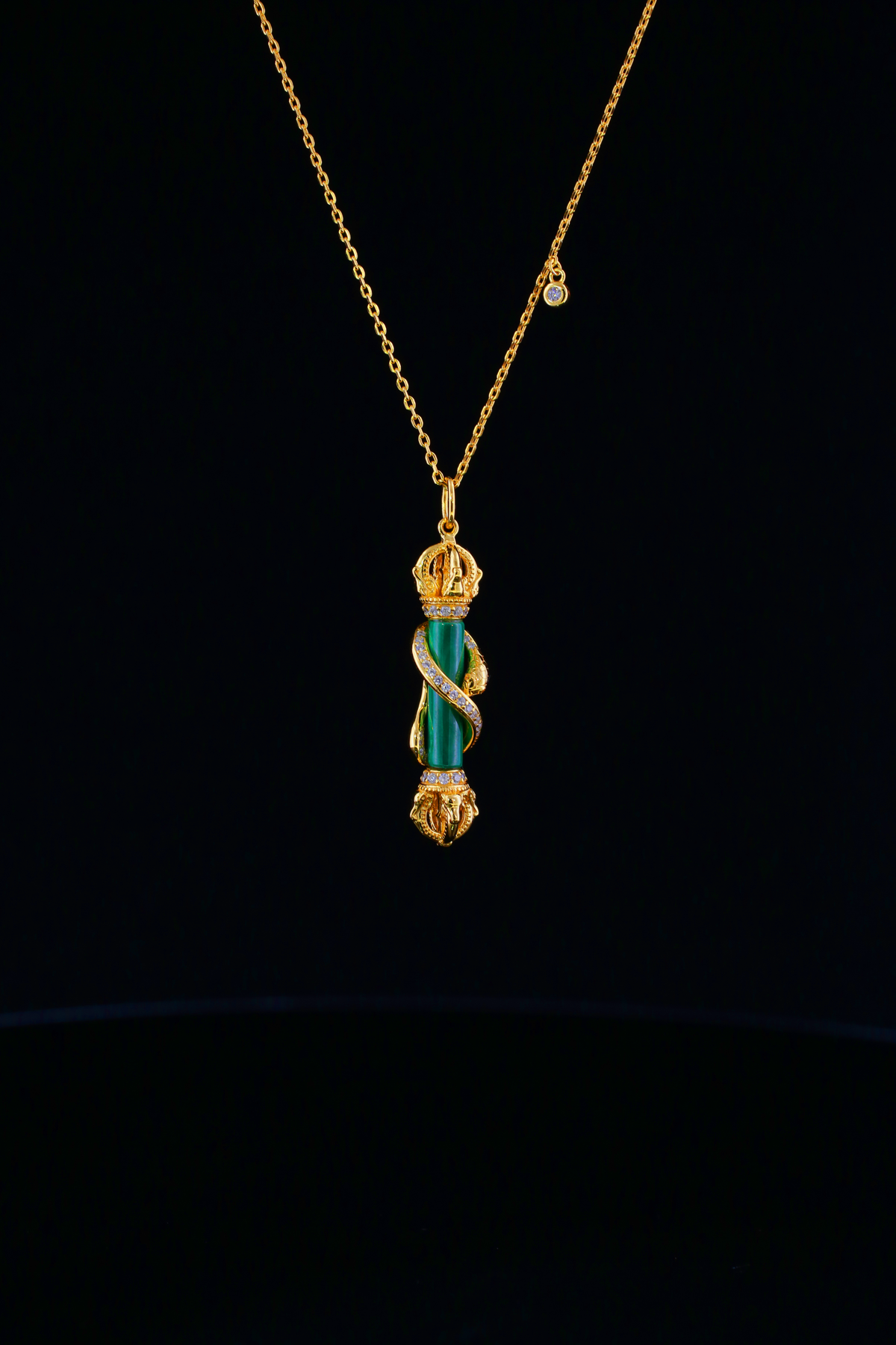 Vertical Serpent Guardian Pendant