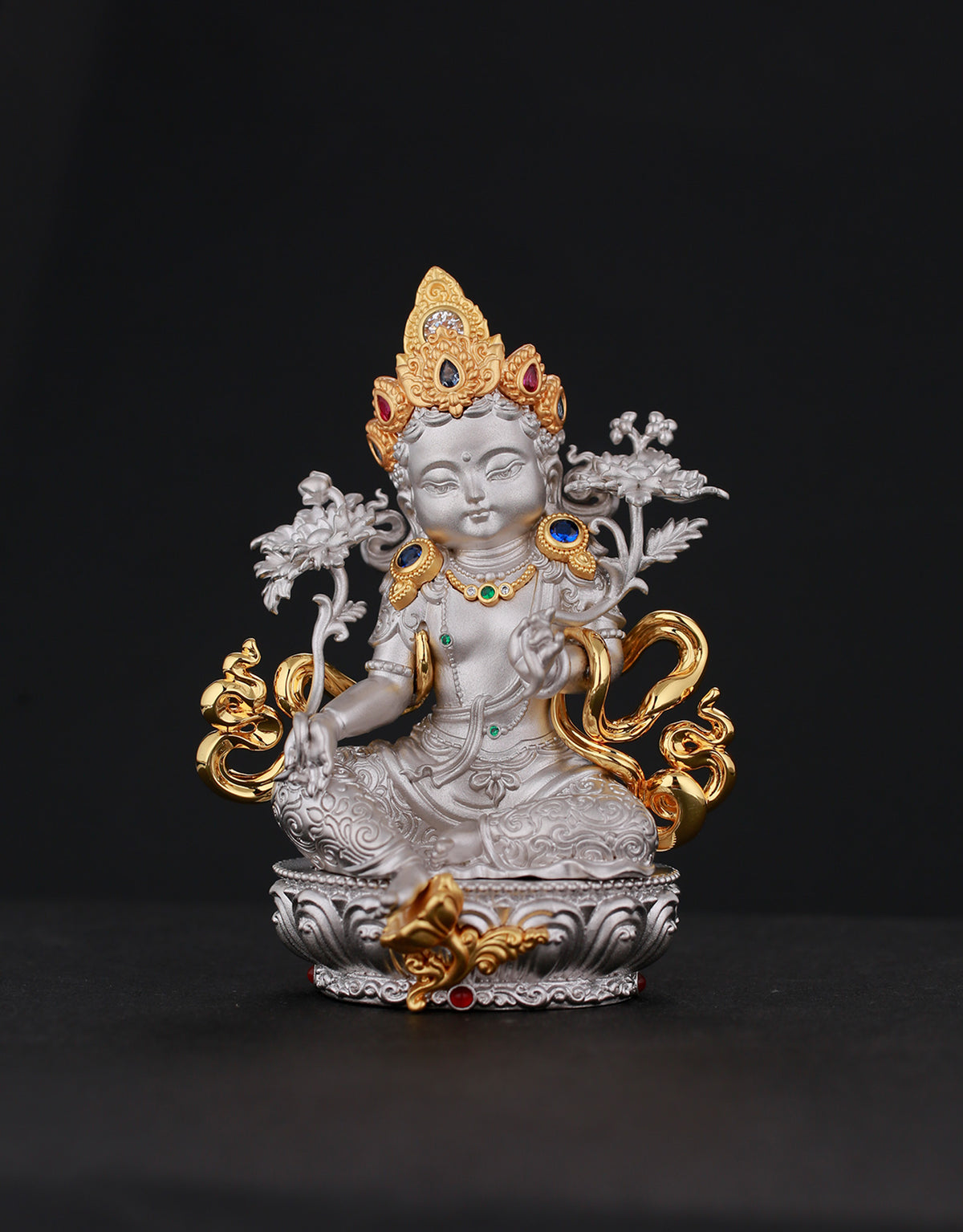 Green Tara Lotus Sculpture