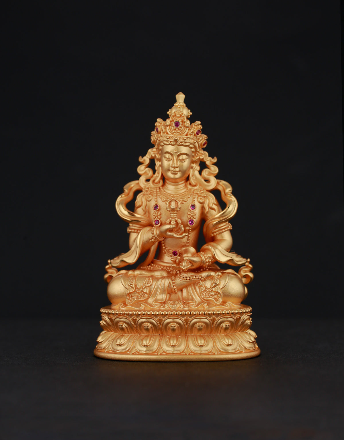 Vajrasattva Double-Lotus Sculpture