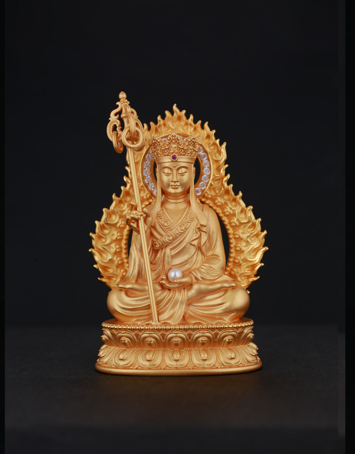 Kṣitigarbha Double-Lotus Sculpture