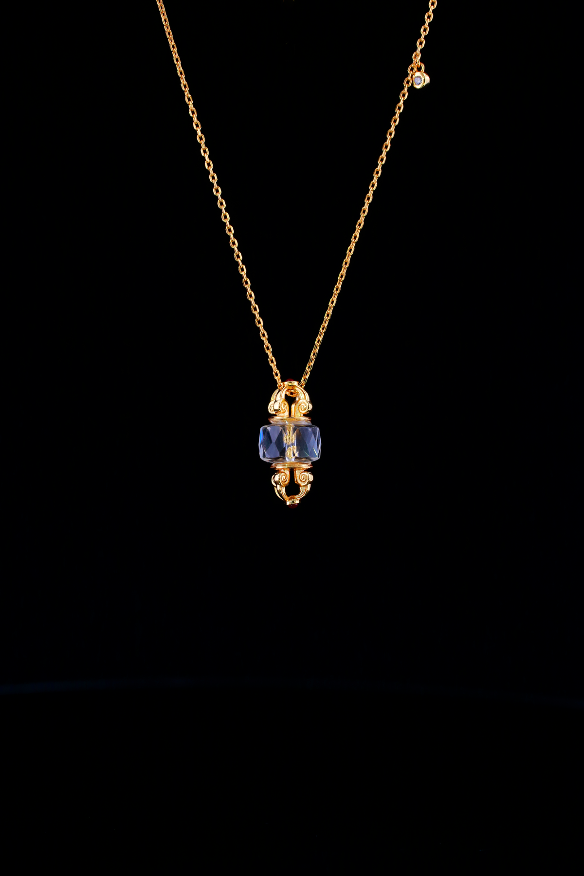 Crystal Vajra Pendant Necklace