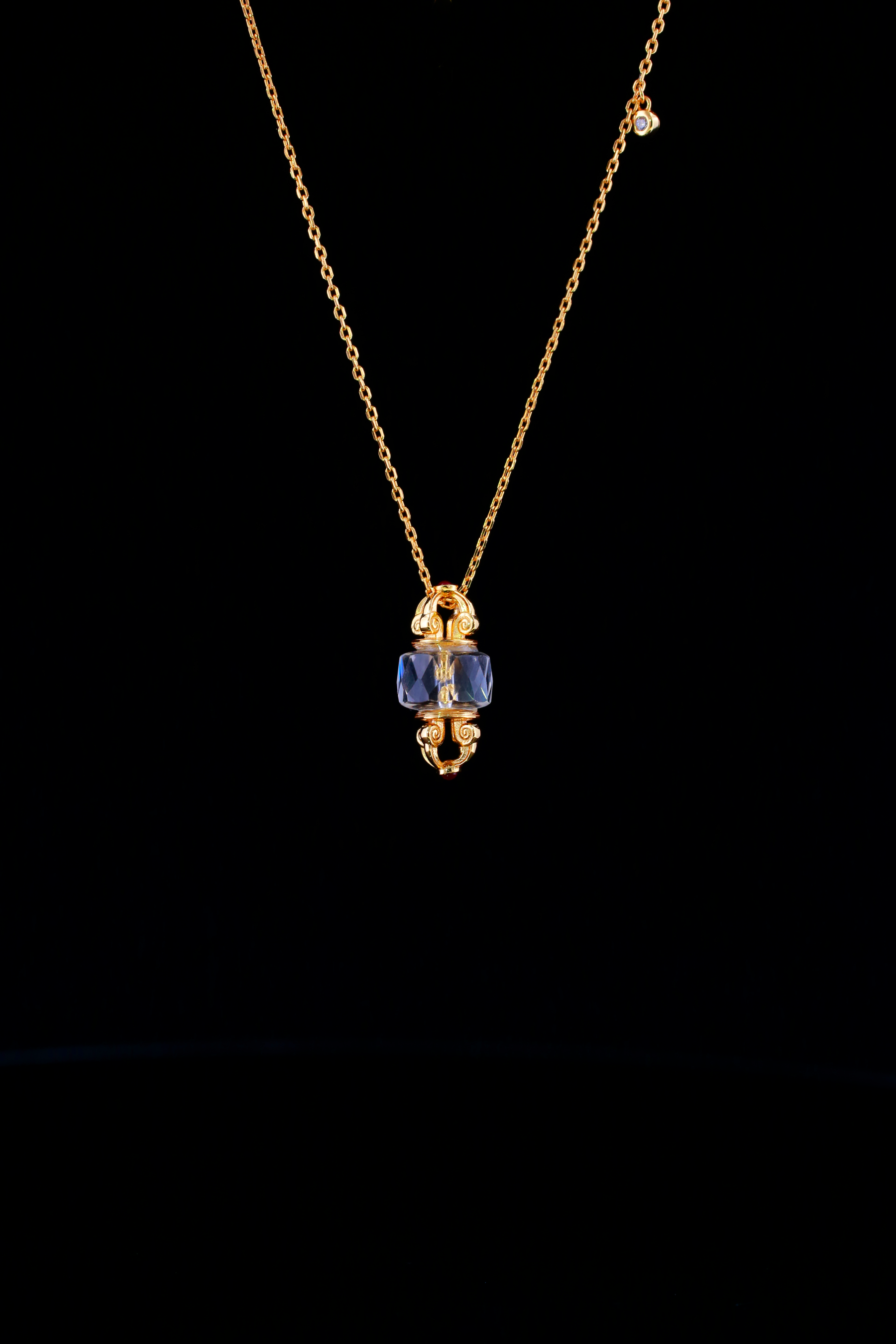 Crystal Vajra Pendant Necklace