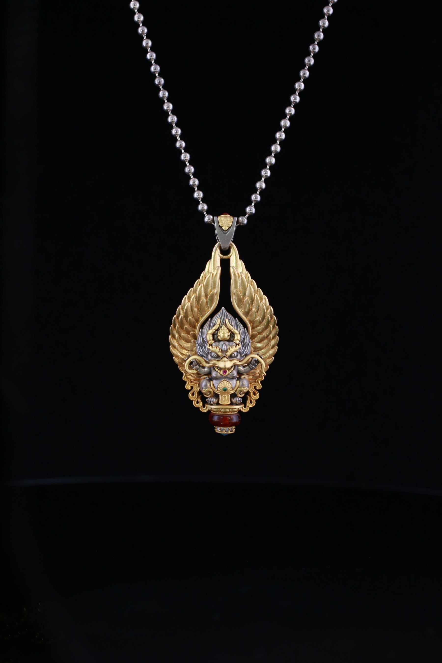 Garuda Winged Guardian Pendant Necklace