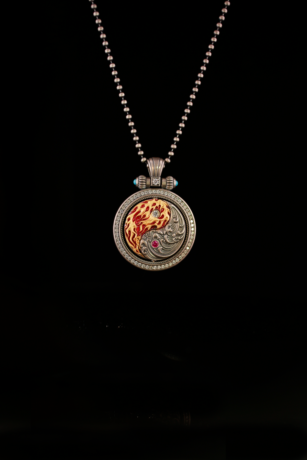 Dragon and Tiger Rotating Pendant