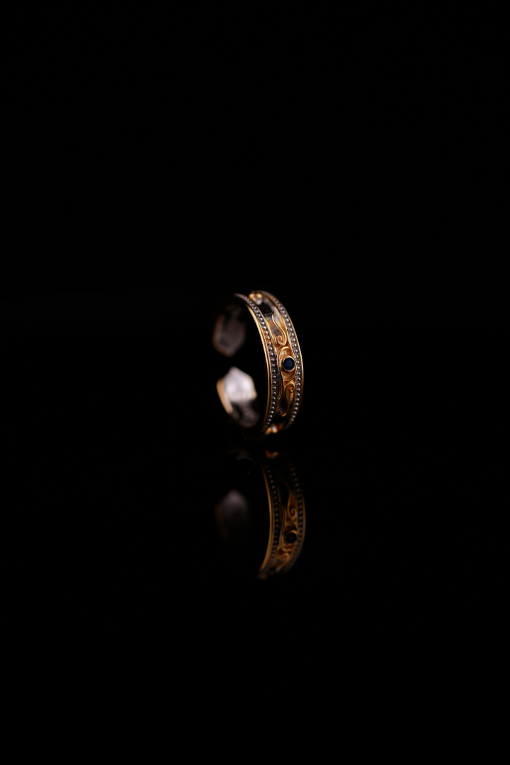 Azure Scroll Script Ring