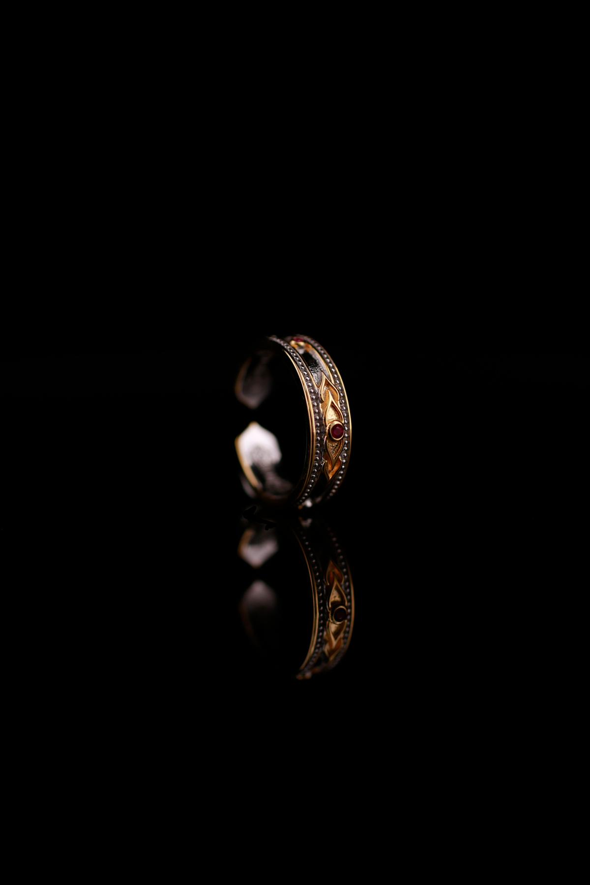 Crimson Flame Inscription Ring