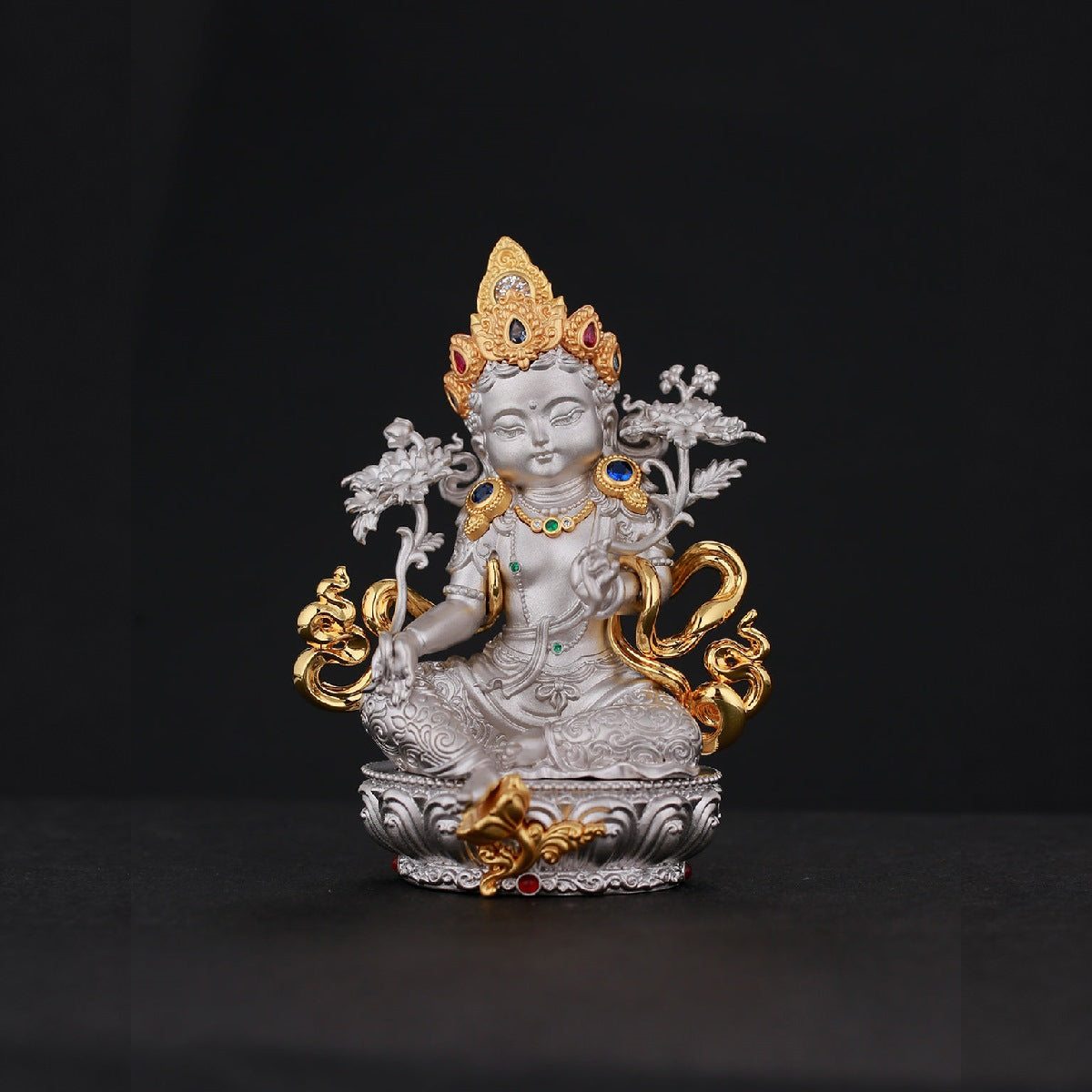 Green Tara Lotus Sculpture