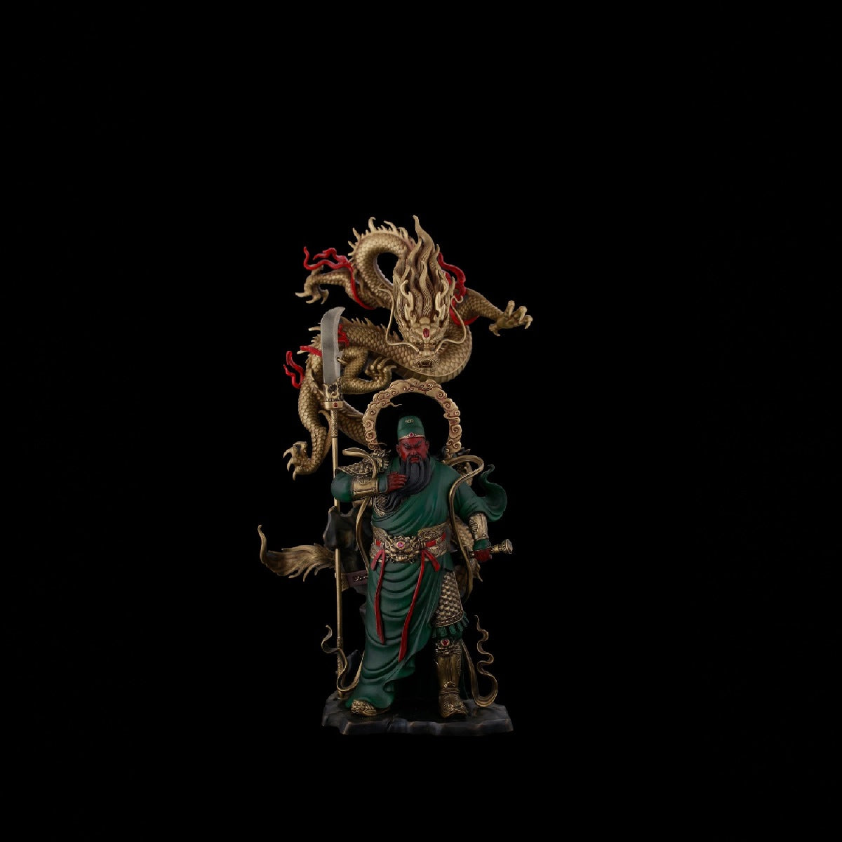 Ascending Dragon Guan Yu Sculpture